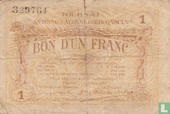 Tournai 1 Franc 1914 - Image 1