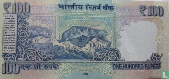 India 100 Rupees 2013 (A) - Afbeelding 2
