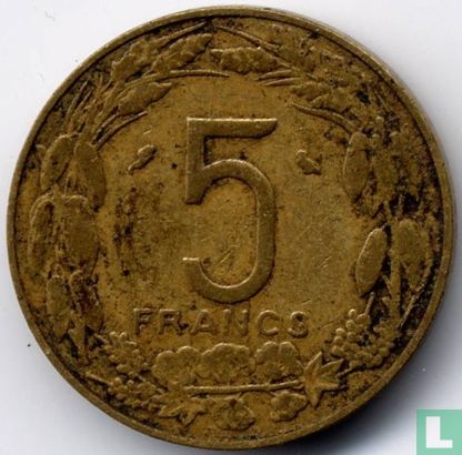 États d'Afrique équatoriale 5 francs 1967 - Image 2