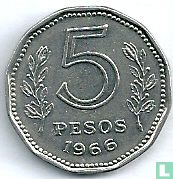 Argentina 5 pesos 1966 - Image 1