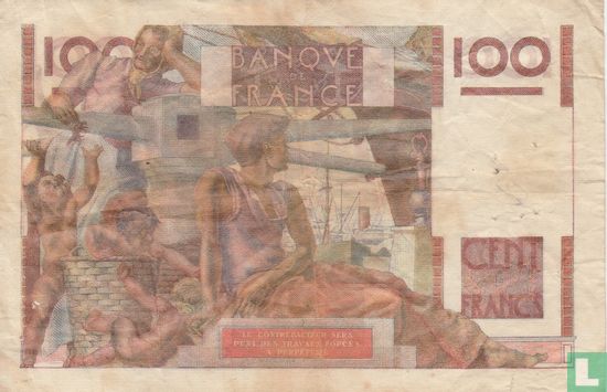 France 100 Francs 1954 - Image 2