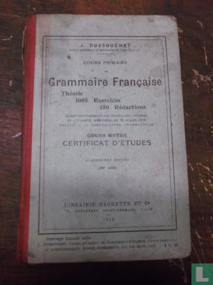 Cours primaire de Grammaire Française - Afbeelding 1