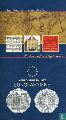 Austria 5 euro 2005 (folder) "10th anniversary Austrian membership of European Union - European Union hymn" - Image 1