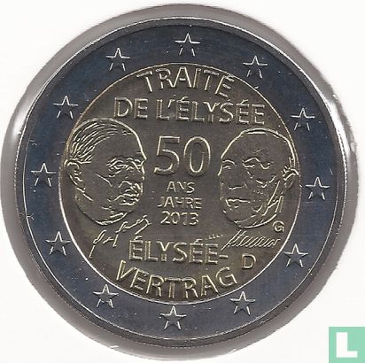 Duitsland 2 euro 2013 (G) "50th Anniversary of the Élysée Treaty" - Afbeelding 1