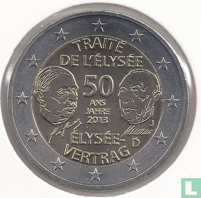 Duitsland 2 euro 2013 (J) "50th Anniversary of the Élysée Treaty" - Afbeelding 1