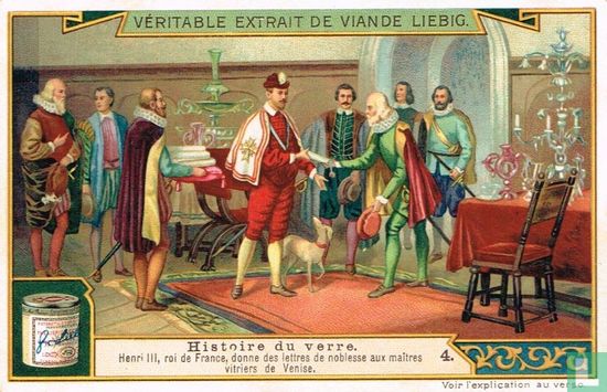 Henri III, roi de France, donne des lettres de noblesse aux maîtres vitriers de Venise