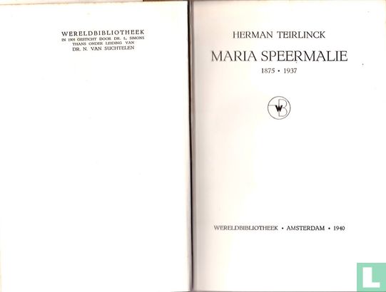 Maria Speermalie 1875 - 1937 - Afbeelding 3