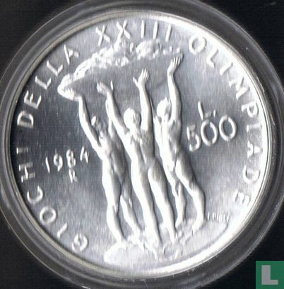 Italien 500 Lire 1984 "Summer Olympics in Los Angeles" - Bild 1
