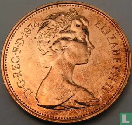 Royaume-Uni 2 new pence 1974 (BE) - Image 1