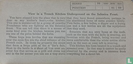 View in a trench kitchen underground on the Salonica front - Bild 3