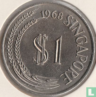 Singapour 1 dollar 1968 - Image 1