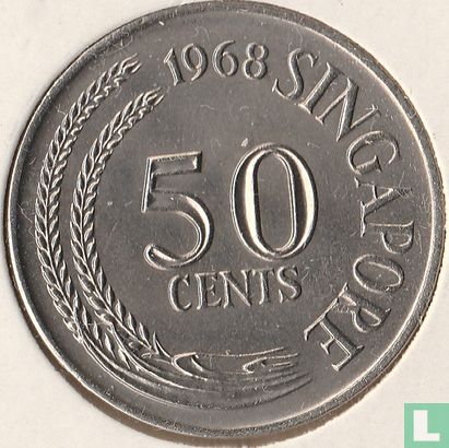 Singapour 50 cents 1968 - Image 1