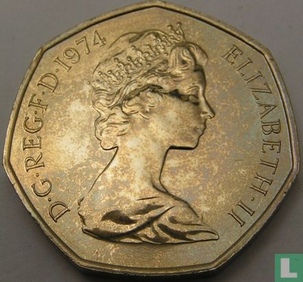 Royaume-Uni 50 new pence 1974 (BE) - Image 1