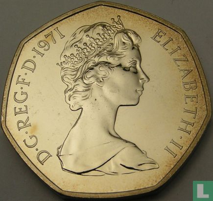 United Kingdom 50 new pence 1971 (PROOF) - Image 1
