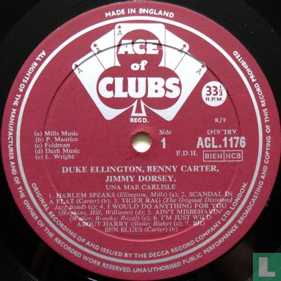 The Music of Duke Ellington, Benny Carter, Jimmy Dorsey and Una Mae Carlisle - Afbeelding 3