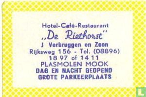 Hotel Café Restaurant De Riethorst - J.Verbruggen en Zoon