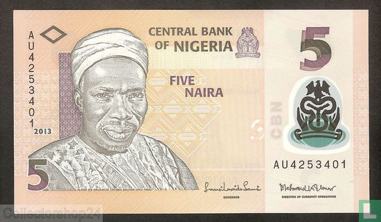 Nigeria 5 Naira  - Afbeelding 1