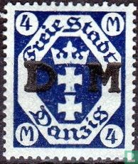 City coat of arms with overprint DM