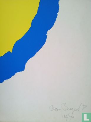 Gele ovaal met blauwe rand - Image 2