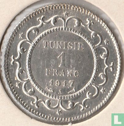 Tunesië 1 franc 1917 - Afbeelding 1