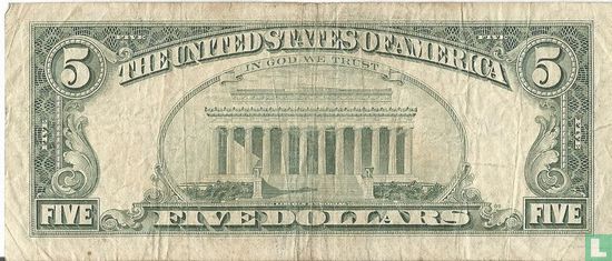 Dollars d'États-Unis 5 1988 G - Image 2