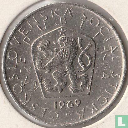 Tsjecho-Slowakije 5 korun 1969 (gebogen jaartal) - Afbeelding 1
