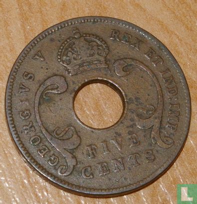 East Africa 5 cents 1928 - Image 2
