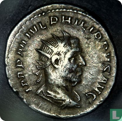 Romeinse Rijk, AR Antoninianus,244-249 AD, Philippus I , Rome, 245 AD - Afbeelding 1