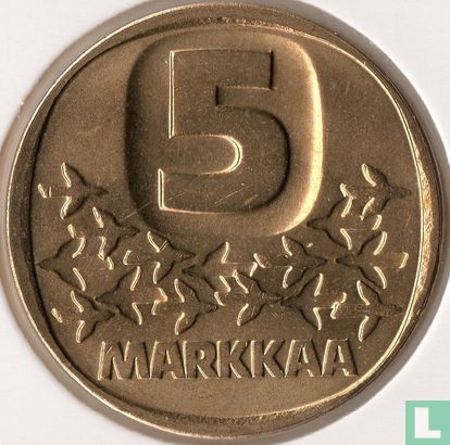 Finlande 5 markkaa 1992 - Image 2