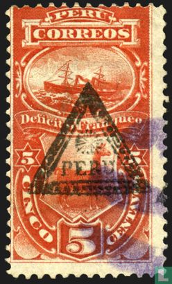 Paddlesteamer and Lama, Triangle Overprint