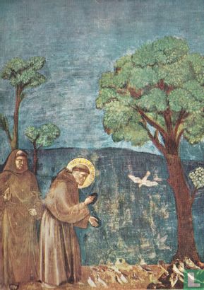 Saint Francesco feeding birds Basilica di S.Francesco Chiesa Superiore Italia Assisi - Image 1