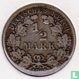 Empire allemand ½ mark 1905 (D) - Image 1