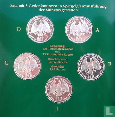 Germany mint set 2000 (PROOF) "250th anniversary Death of Johann Sebastian Bach" - Image 2