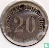 German Empire 20 pfennig 1875 (D) - Image 1