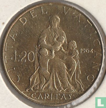 Vatican 20 lire 1964 - Image 1