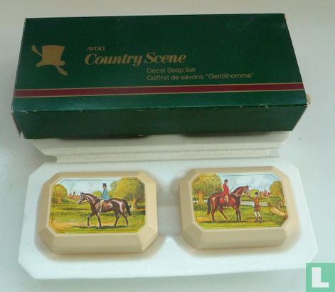 Country scene soap set