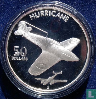 Marshall Islands 50 dollars 1991 (PROOF) "Hurricane" - Image 2