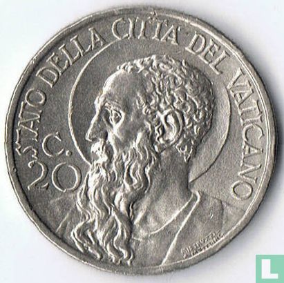 Vatican 20 centesimi 1937 - Image 2