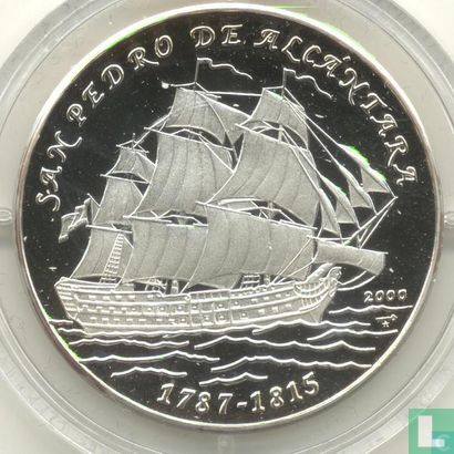Cuba 10 pesos 2000 (PROOF) "Sailing ship San Pedro de Alcántara" - Afbeelding 1