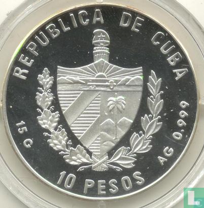 Cuba 10 pesos 2000 (PROOF) "Sailing ship San Pedro de Alcántara" - Afbeelding 2