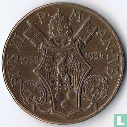 Vaticaan 10 centesimi 1933 "Jubilee Pius XI" - Afbeelding 1