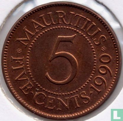 Mauritius 5 cent 1990 - Afbeelding 1