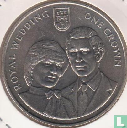 Gibraltar 1 crown 1981 "Royal Wedding of Prince Charles and Lady Diana" - Afbeelding 2