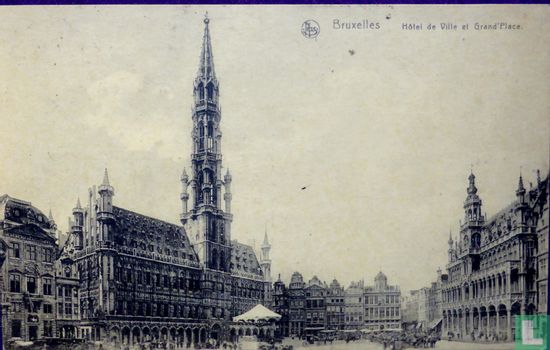 Brussel Stadhuis .Grote Markt .Hotel de Ville . Town Hall . Grand Place  - Image 1