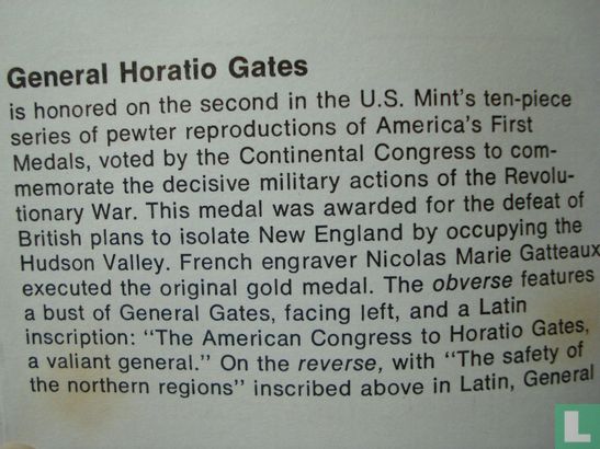 USA General Horatio Gates 1776 - Afbeelding 3
