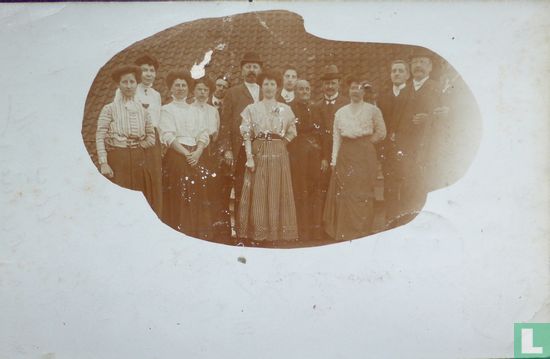 Familie Groepsfoto Postkaart - Afbeelding 1