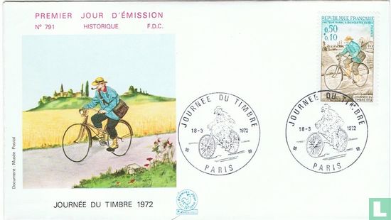 Briefträger auf dem Fahrrad