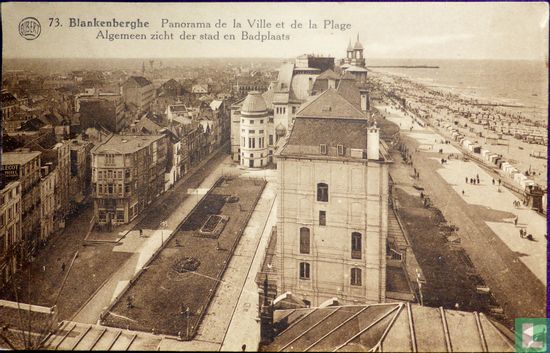 Blankenberghe Panorama de la Ville et de la Plage Algemeen zicht der stad en Badplaats - Afbeelding 1