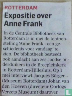 Expositie over Anne Frank