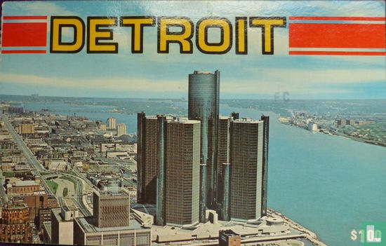 Detroit . Skyline . Plaza Hotel . Renaissance Center . Detroit River - Afbeelding 1